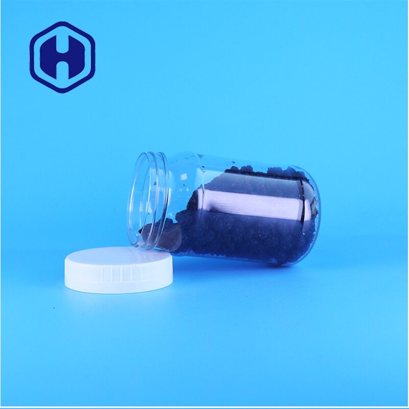 Almacenamiento de calidad alimenticia de primera calidad Jar de PET claro para salsas aperitivos dulces seguro elegante funcional