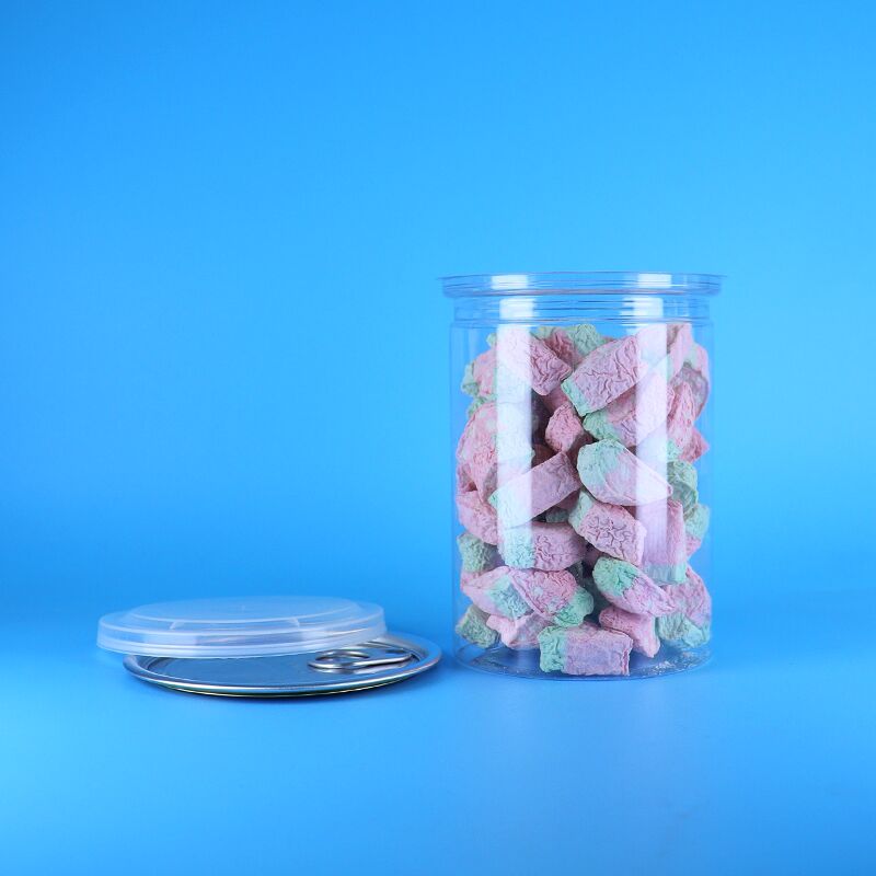 Contenedores transparentes de PET de grado alimenticio duraderos para almacenar pasteles, galletas, caramelos con tapa de fácil apertura