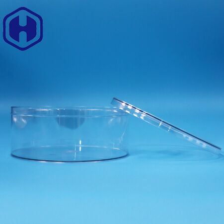 Bpa Free PET Wide Mouth Round PET Clear Food Dried Fruit Storage Containers Lids Bulk