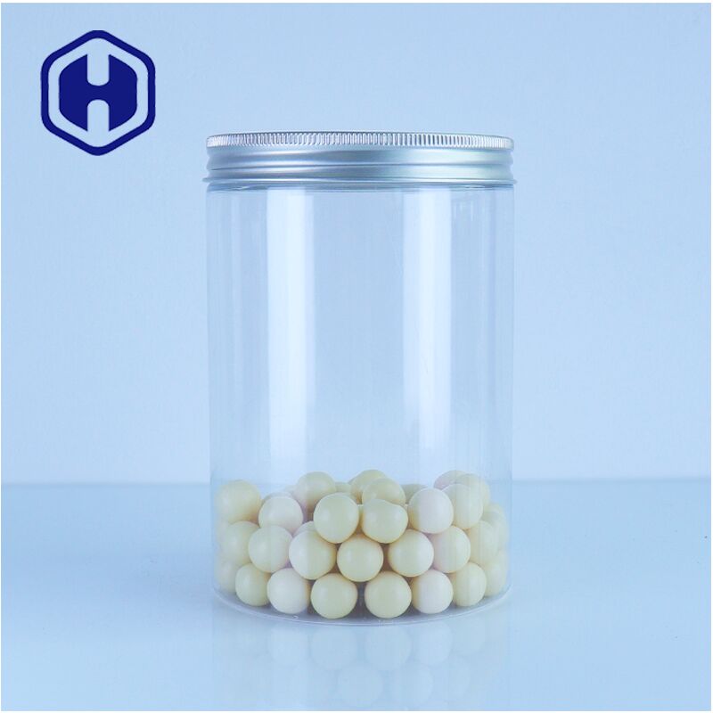 Grado alimenticio de plástico para verter tapa de frasco seguro contenedor elegante para dulces granos de café soluciones de embalaje de bocadillos