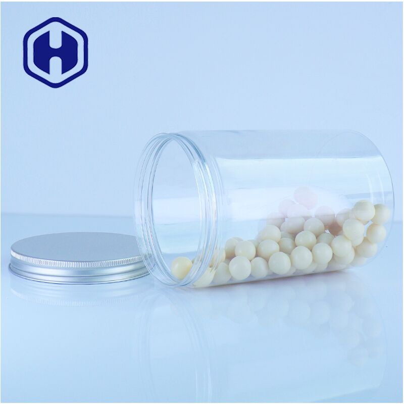 Grado alimenticio de plástico para verter tapa de frasco seguro contenedor elegante para dulces granos de café soluciones de embalaje de bocadillos