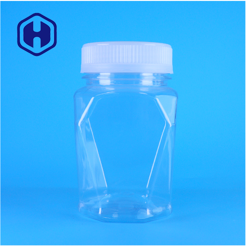 Food Grade OEM Clear Plastic Jar White Screw Lid Manufacturer For Bulk Food Storage Solutions