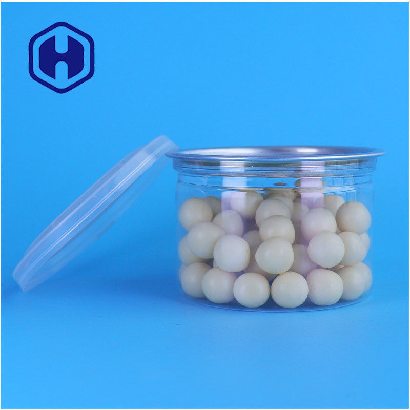 Fábrica de latas de PET de plástico personalizado transparente para galletas, galletas, galletas, almacenamiento de aperitivos y panadería