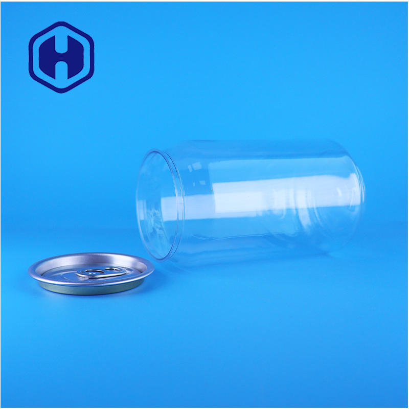 330 ml de lata de plástico PET transparente con tapa fácilmente abierta para café, té, leche y bebidas carbonatadas