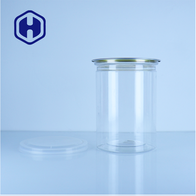 Almacenamiento de alimentos transparentes latas de PET para pasteles alimentos secos frutas tartas alimentos seguros tapa abierta fácil