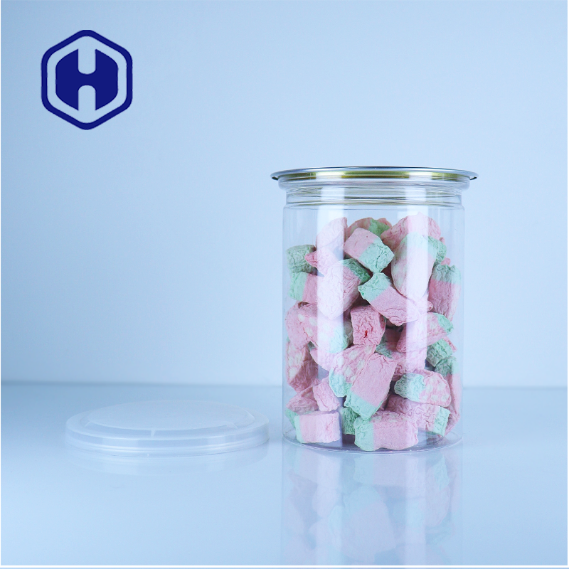 Almacenamiento de alimentos transparentes latas de PET para pasteles alimentos secos frutas tartas alimentos seguros tapa abierta fácil
