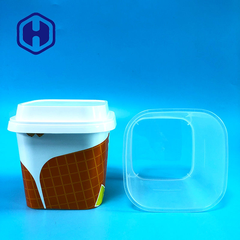 tinas de 22oz IML para el cacahuete congelado Shea Body Butter del coco del cacao del mango de los Cocos de las nueces del cacao