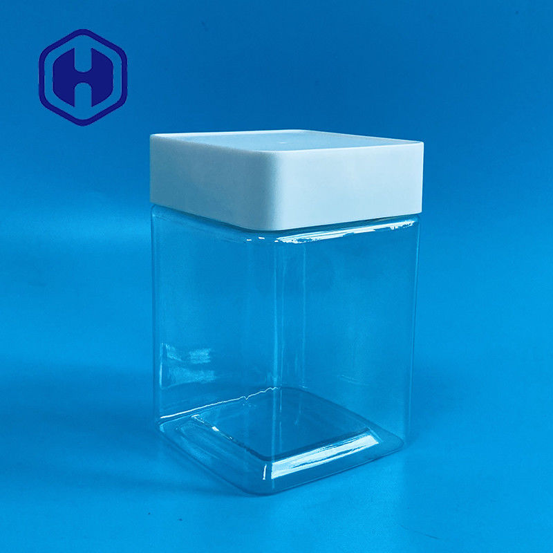 El tarro de galletas del animal doméstico del plástico transparente para la nuez de las semillas de la melcocha de las fechas secó la fruta vegetal