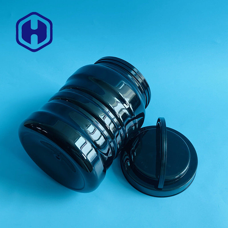 Tarro plástico del ANIMAL DOMÉSTICO de la manija de encargo del tapón de tuerca 2450ml para el metal de la nuez del tornillo pequeñas piezas