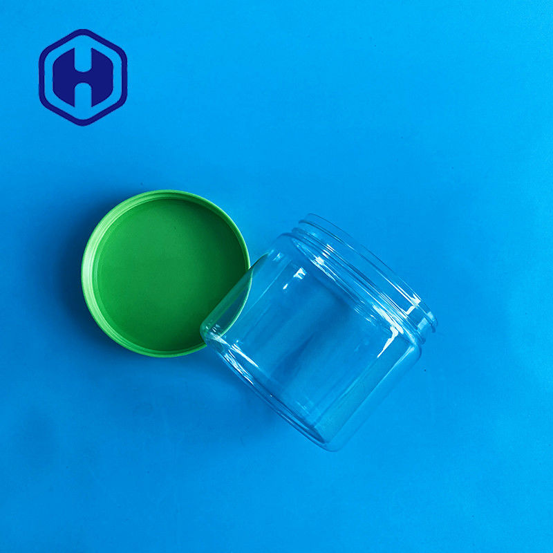 Tornillo en el tarro plástico 450ml 15oz de la boca del animal doméstico de la prueba ancha del escape para los dulces de las galletas