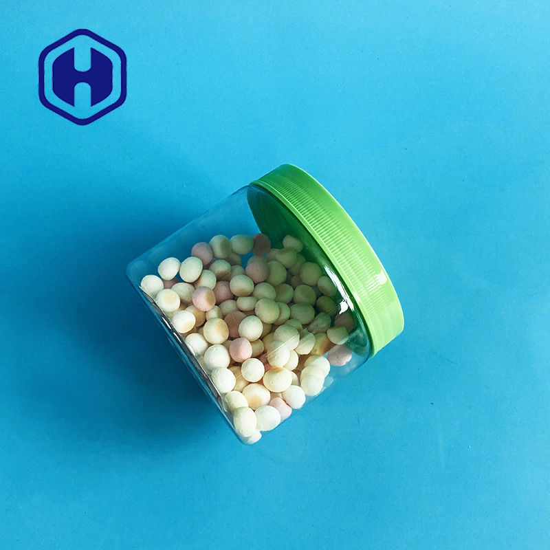 Tornillo en el tarro plástico 450ml 15oz de la boca del animal doméstico de la prueba ancha del escape para los dulces de las galletas