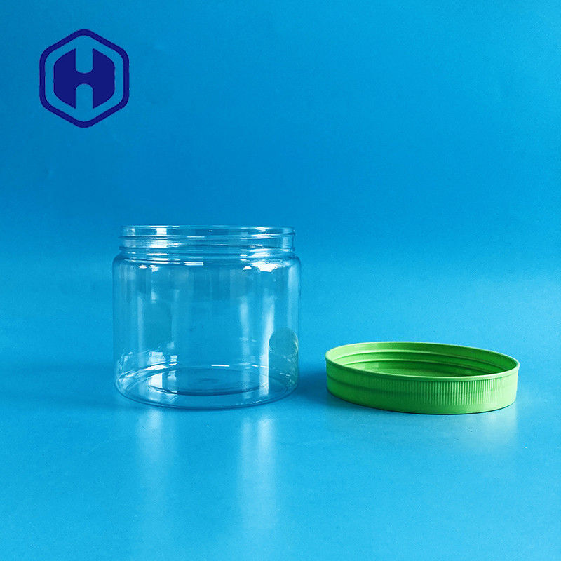 Tornillo en el tarro plástico 450ml 15oz de la boca del animal doméstico de la prueba ancha del escape para los dulces de las galletas