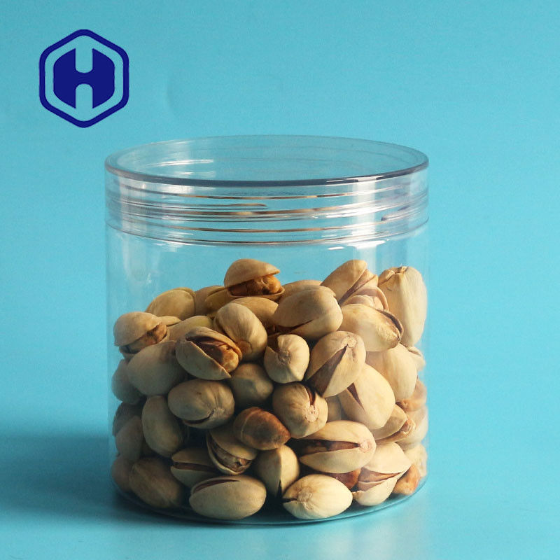 Animal doméstico ancho de la boca de los cacahuetes plásticos herméticos transparentes de las latas alrededor del casquillo de Ring Pull Eoe With Screw