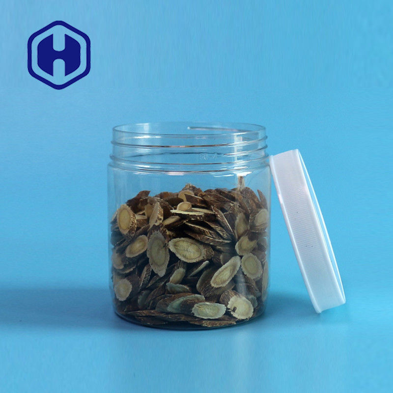 Tarros plásticos del almacenamiento del ANIMAL DOMÉSTICO de Sugar Chewing Gum del tarro de la prueba del escape de la ronda 510ml 87m m