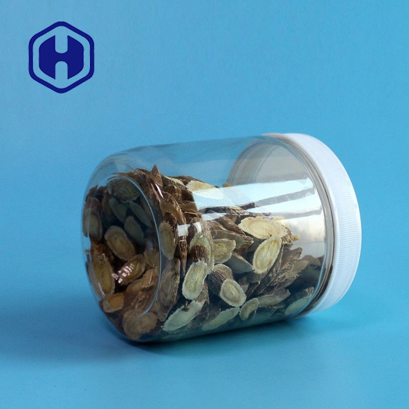 Tarros plásticos del almacenamiento del ANIMAL DOMÉSTICO de Sugar Chewing Gum del tarro de la prueba del escape de la ronda 510ml 87m m