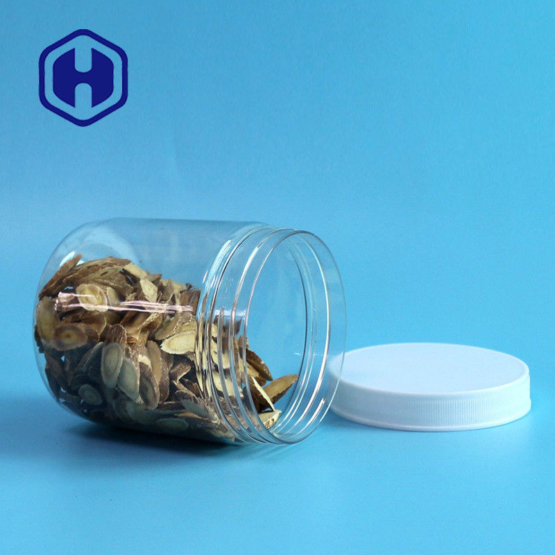 Tarros plásticos del almacenamiento del ANIMAL DOMÉSTICO de Sugar Chewing Gum del tarro de la prueba del escape de la ronda 510ml 87m m