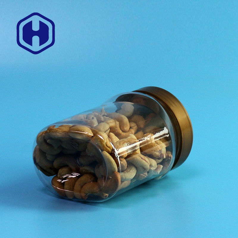 forma oval de empaquetado segura de la comida plástica del tarro de la prueba del escape de la tapa 410ml del tornillo 13.8oz