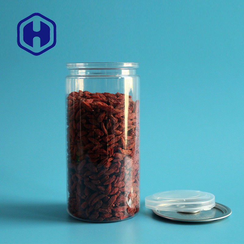 las latas del plástico transparente de 211# 440ml siembran barras de la galleta del chocolate que puede el ANIMAL DOMÉSTICO fácil del extremo abierto