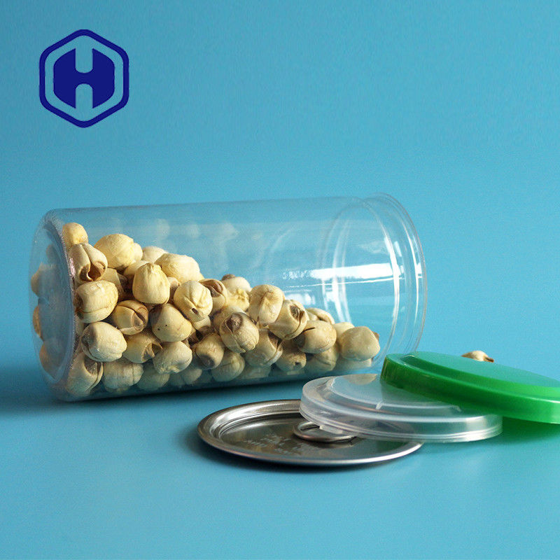 las latas del plástico transparente de 211# 440ml siembran barras de la galleta del chocolate que puede el ANIMAL DOMÉSTICO fácil del extremo abierto