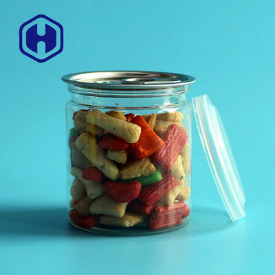 PET transparente hermético fácil de abrir latas de plástico con extremo fácil de abrir