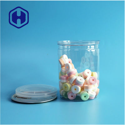 Envase de supermercado de 500 ml 17 oz PET transparente lata de plástico con extremo de aluminio fácilmente abierto