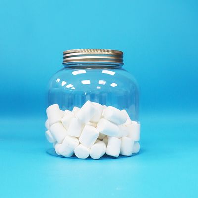 Capa de aluminio con tornillo Plástico PET transparente Caramelos redondos Nueces de comida diaria Jarras ecológicas