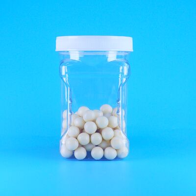 Galletas de relleno de sésamo y harina de maíz con tapas de rosca de plástico transparente PET, agarre cuadrado, sin BPA