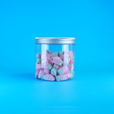 Ronda de aluminio fácil de abrir tapa de alimentos dulces galletas de jazmín té plástico cristal PET transparente