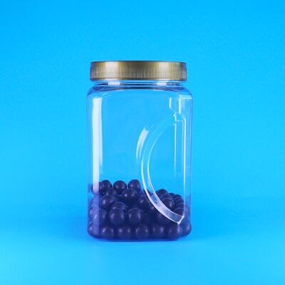 PET transparente tapa marrón plástico de grado alimenticio caramelo almendro frasco de jacuzzi seco