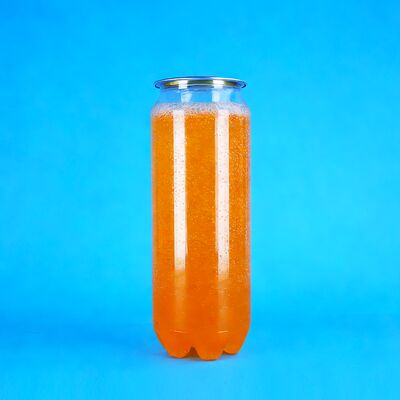 500 ml de tapa fácil abierta PET plástico puede fugar prueba de grado de alimentos para naranja gaseosas bebidas energéticas