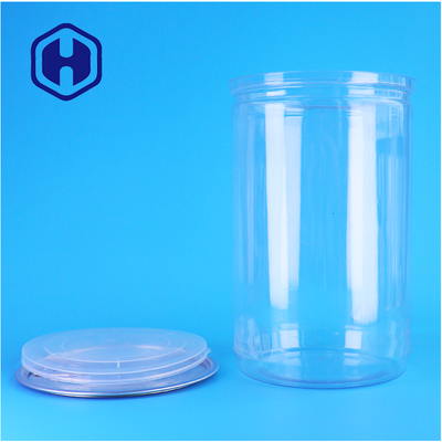 Contenedor de plástico PET redondo con tapa de aluminio especias Azúcar proteína en polvo fácil de verter