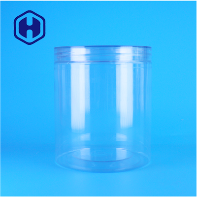 Transparente de calidad alimentaria PET A medida alimentos para mascotas pastel de chilli nueces galletas Jar con tapa de tornillo