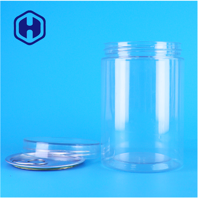 Forma redonda de alta calidad transparente PET plástico jar de alimentos para mascotas molde personalizado por el dibujo del cliente