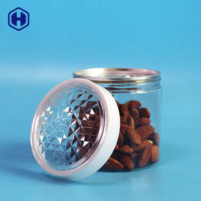 Tarro plástico hermético del tapón de tuerca claro de 360ml 12oz