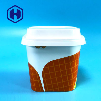 Tinas IML de 22 oz para helado de cacao congelado, mango, nuez, cacahuete, manteca corporal de karité