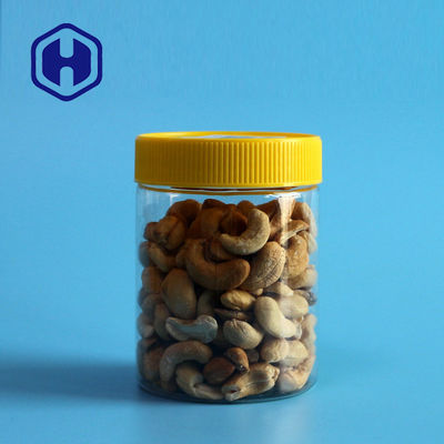 Las nueces libres de Bpa se escapan la ronda recta transparente plástica del ANIMAL DOMÉSTICO del tarro 350ml de la prueba con la tapa