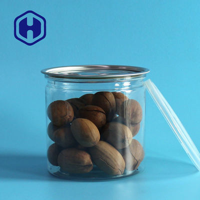 latas del plástico transparente del caramelo de algodón de 21.6oz 640ml con el extremo abierto fácil